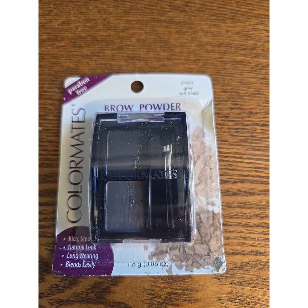 Colormates Eyebrow‎ Powder, Grey/Soft Black 61631, 0.06 oz